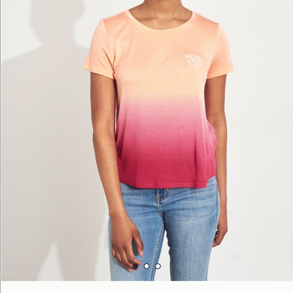 Hollister ombré short sleeve shirt